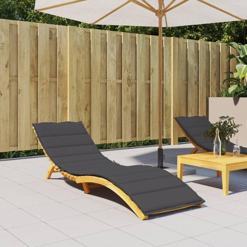 Sun Lounger Cushion, 78.7 x 19.7 x 1.6 Inch Replacement Pad for Garden Outdoor Patio Furniture, Water Resistant Melange Anthracite Fabric