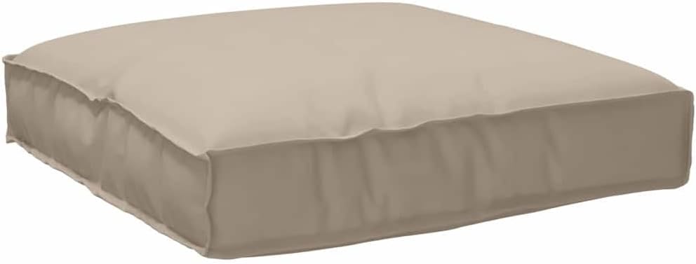 31.5 Inch Square Outdoor Floor Cushion, Water-Resistant Oxford Fabric Seat Pad, Taupe Decorative Pillow for Patio, Garden, Living Room, Large Floor Seating