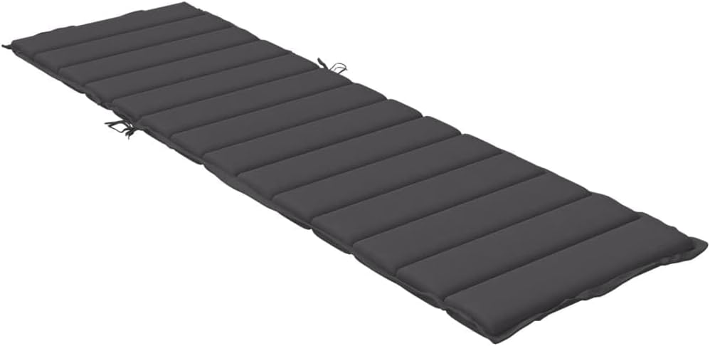 Sun Lounger Cushion, 78.7 x 19.7 x 1.6 Inch Replacement Pad for Garden Outdoor Patio Furniture, Water Resistant Melange Anthracite Fabric